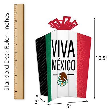 Big Dot Of Happiness Viva Mexico - Mexican Independence Day - Fold & Flare Centerpieces 10 Ct