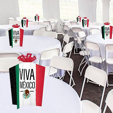 Big Dot Of Happiness Viva Mexico - Mexican Independence Day - Fold & Flare Centerpieces 10 Ct