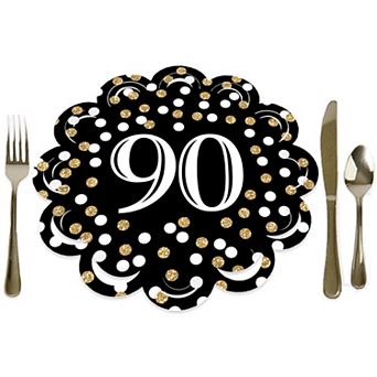 Big Dot Of Happiness Adult 90th Birthday Birthday Party Table Chargers Place Setting 12 ct