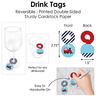 Big Dot Of Happiness Railroad Party Birthday Party & Baby Shower Charger Chargerific Kit 8 Ct