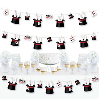 Big Dot Of Happiness Ta-da, Magic Show Birthday Party Decor Clothespin Garland Banner 44 pc