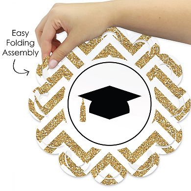 Big Dot Of Happiness Tassel Worth The Hassle Gold Graduation Party Paper Chargers 12 Ct
