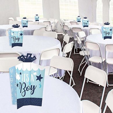 Big Dot Of Happiness It's A Boy Table Decor Blue Baby Shower Fold & Flare Centerpieces 10 Ct