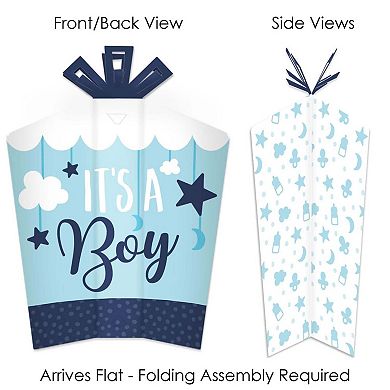 Big Dot Of Happiness It's A Boy Table Decor Blue Baby Shower Fold & Flare Centerpieces 10 Ct