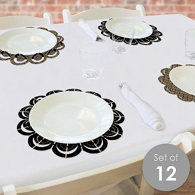 Big Dot Of Happiness Roaring 20’s - 1920s Art Deco Jazz Party Decor Chargers 12 Ct
