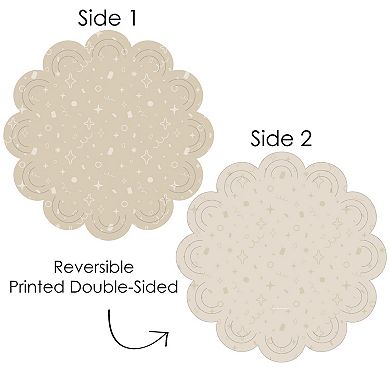 Big Dot Of Happiness Tan Confetti Stars Simple Party Paper Chargers Place Setting For 12