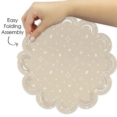 Big Dot Of Happiness Tan Confetti Stars Simple Party Paper Chargers Place Setting For 12