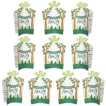 Big Dot Of Happiness Family Tree Reunion - Table Decor Party Fold & Flare Centerpieces 10 ct