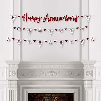 Big Dot Of Happiness We Still Do - 40th Wedding Anniversary Letter Banner - Happy Anniversary