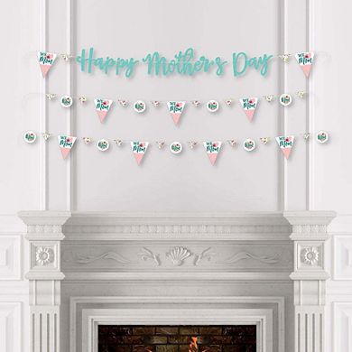 Big Dot Of Happiness Colorful Floral Happy Mother's Day Letter Banner Decor Happy Mothers Day