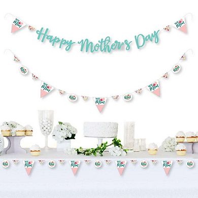 Big Dot Of Happiness Colorful Floral Happy Mother's Day Letter Banner Decor Happy Mothers Day