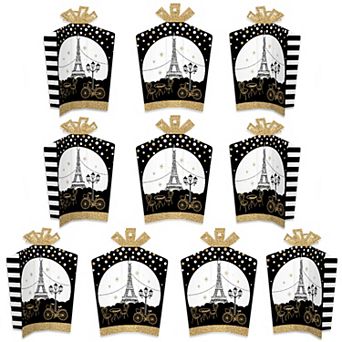 Big Dot Of Happiness Stars Over Paris - Decor Parisian Party Fold & Flare Centerpieces 10 ct