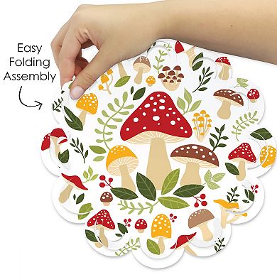 Big Dot Of Happiness Wild Mushrooms Red Toadstool Party Decorations Paper Chargers 12 Ct