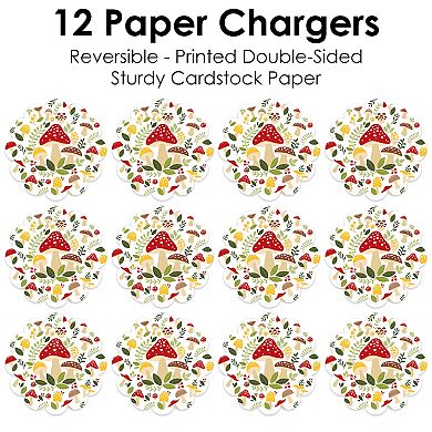 Big Dot Of Happiness Wild Mushrooms Red Toadstool Party Decorations Paper Chargers 12 Ct