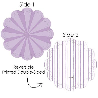 Big Dot Of Happiness Purple Stripes - Simple Party Decorations Paper Chargers - 12 Ct