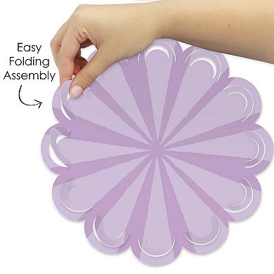 Big Dot Of Happiness Purple Stripes - Simple Party Decorations Paper Chargers - 12 Ct