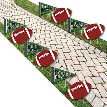 Big Dot of Happiness End Zone - Football Lawn Decor - Outdoor Party Yard Decor - 10 pc