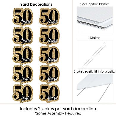 Big Dot of Happiness We Still Do 50th Wedding Anniversary Lawn Outdoor Party Yard Decor 10 Pc