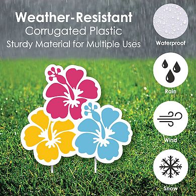 Big Dot of Happiness Tiki Luau - Lawn Outdoor Tropical Hawaiian Summer Party Yard Decor 10 Pc