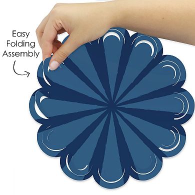 Big Dot Of Happiness Navy Stripes - Simple Party Decorations - Paper Chargers - 12 Ct