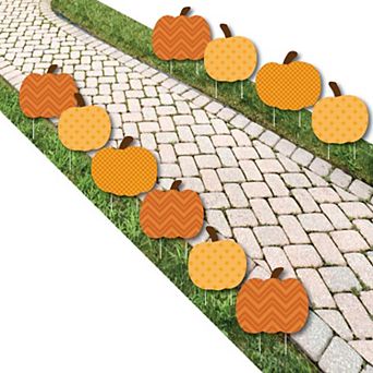 Big Dot of Happiness Pumpkin Patch - Lawn Decoration Signs - Outdoor Party Yard Decor 10 pc