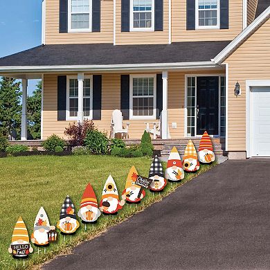 Big Dot of Happiness Fall Gnomes - Lawn Decor - Outdoor Autumn Harvest Party Yard Decor 10 Pc