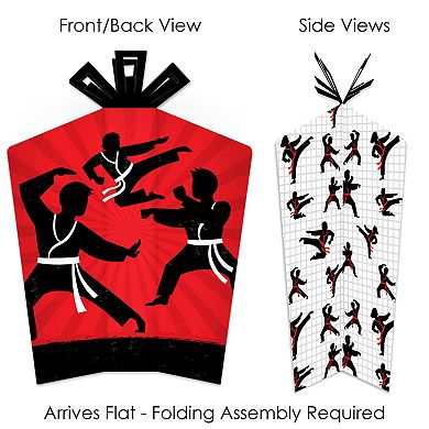 Big Dot Of Happiness Karate Master - Table Decor Party Fold & Flare Centerpieces - 10 Ct