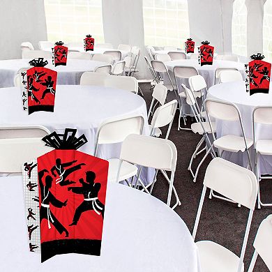 Big Dot Of Happiness Karate Master - Table Decor Party Fold & Flare Centerpieces - 10 Ct