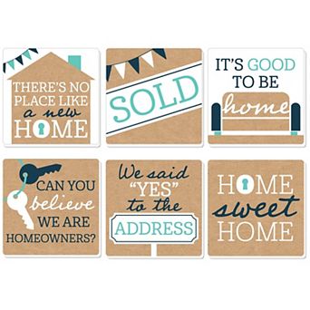 Big Dot Of Happiness Home Sweet Home - Funny Housewarming Decor Gift - Drink Coasters - 6 ct