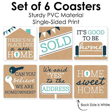 Big Dot Of Happiness Home Sweet Home - Funny Housewarming Decor Gift - Drink Coasters - 6 Ct
