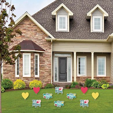 Big Dot of Happiness Colorful Floral Happy Mother's Day - Lawn Outdoor Party Yard Decor 10 Pc
