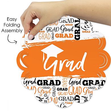 Big Dot Of Happiness Orange Grad Best Is Yet To Come Graduation Party Paper Chargers 12 Ct