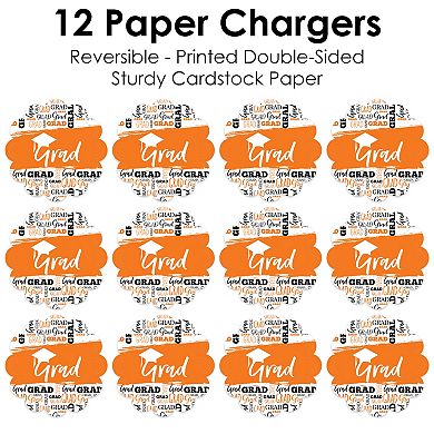 Big Dot Of Happiness Orange Grad Best Is Yet To Come Graduation Party Paper Chargers 12 Ct