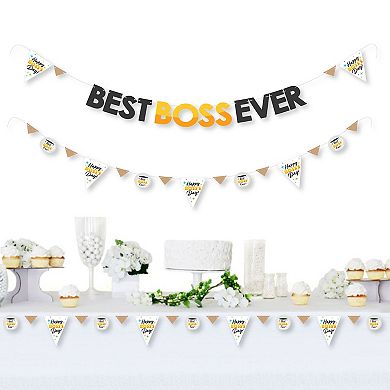 Big Dot Of Happiness Happy Boss’s Day - Best Boss Ever Letter Banner Decoration