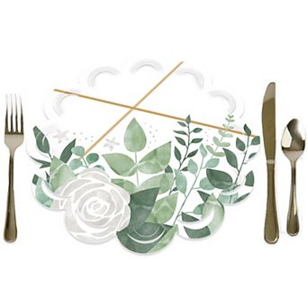Big Dot Of Happiness Boho Botanical - Greenery Party Table Decor Chargers Place Setting 12 ct