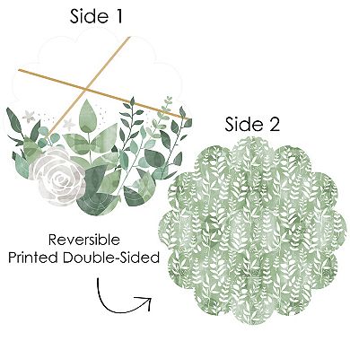 Big Dot Of Happiness Boho Botanical - Greenery Party Table Decor Chargers Place Setting 12 Ct