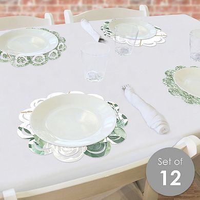 Big Dot Of Happiness Boho Botanical - Greenery Party Table Decor Chargers Place Setting 12 Ct