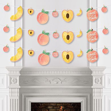 Big Dot Of Happiness Sweet As A Peach Baby Shower Or Birthday Clothespin Garland Banner 44 Pc
