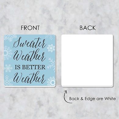 Big Dot Of Happiness Winter Wonderland - Snowflake Holiday Party Decor - Drink Coasters 6 Ct