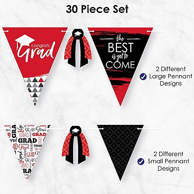 Big Dot Of Happiness Red Grad Best Is Yet To Come Party Decoration Triangle Banner 30 Pc