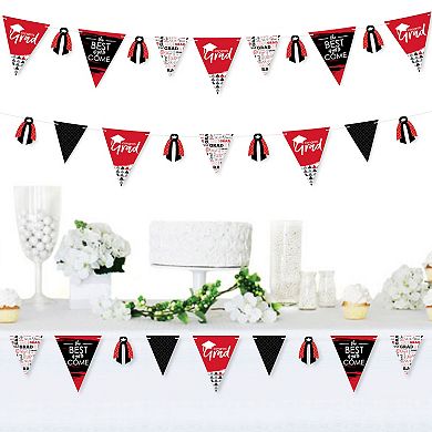 Big Dot Of Happiness Red Grad Best Is Yet To Come Party Decoration Triangle Banner 30 Pc