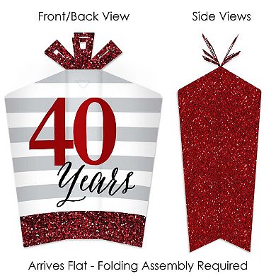 Big Dot Of Happiness We Still Do 40th Wedding Anniversary - Fold & Flare Centerpieces - 10 Ct