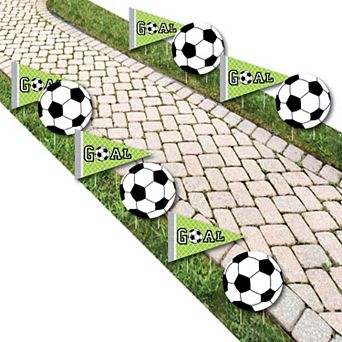 Big Dot of Happiness Goaaal - Soccer Lawn Decor - Outdoor Party Yard Decor - 10 pc
