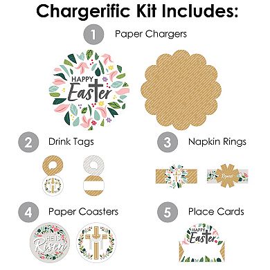 Big Dot Of Happiness Religious Easter Party Decorations Chargerific Kit Place Setting For 8