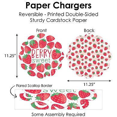 Big Dot Of Happiness Berry Sweet Birthday & Baby Shower Chargerific Kit Setting For 8