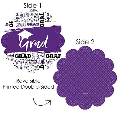 Big Dot Of Happiness Purple Grad Best Is Yet To Come Graduation Party Paper Chargers 12 Ct