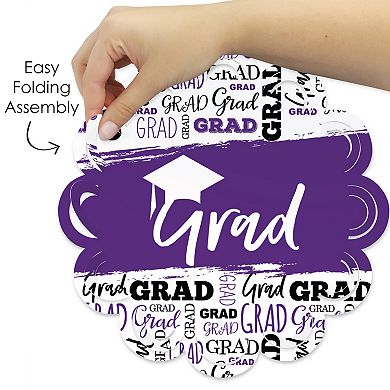 Big Dot Of Happiness Purple Grad Best Is Yet To Come Graduation Party Paper Chargers 12 Ct