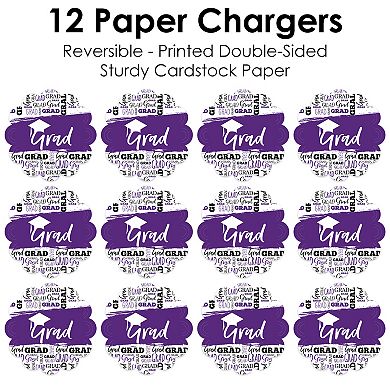 Big Dot Of Happiness Purple Grad Best Is Yet To Come Graduation Party Paper Chargers 12 Ct