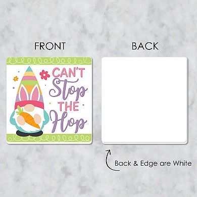 Big Dot Of Happiness Easter Gnomes - Funny Spring Bunny Party Decor - Drink Coasters - 6 Ct
