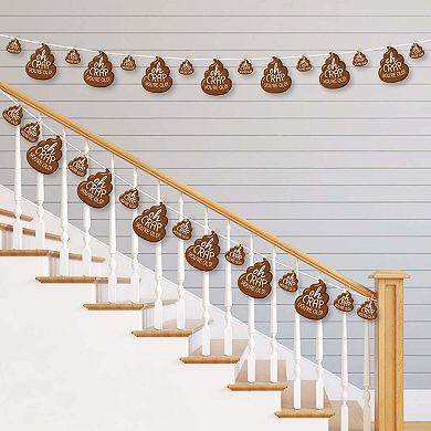 Big Dot Of Happiness Oh Crap, You're Old - Poop Birthday Decor Kit Cake Topper Set 11 Pc